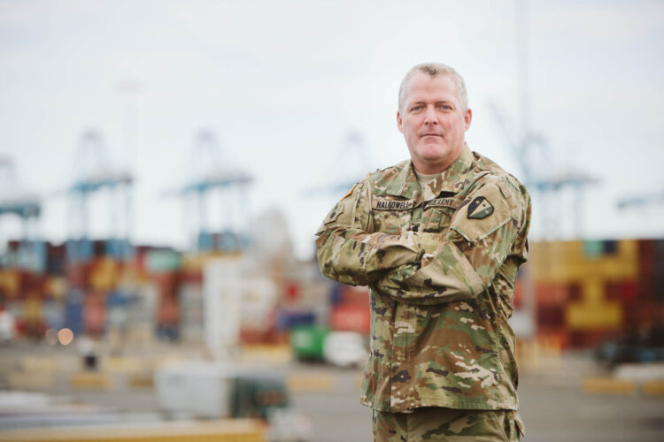 Thomas Hallowell retired this year after serving in every component of the Army. Photo by John DeFiora.