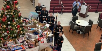The Garden City, New York, Marine Corps Reserve Unit hosts a toy drive at Jakes 58 Casino in Suffolk County, New York. Courtesy photo.