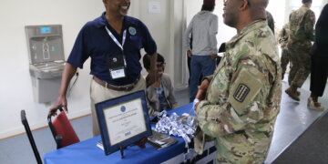 Virginia Army National Guard soldiers and their spouses attend a retirement briefing hosted by the VaARNG Retirement Services Office at the State Military Reservation in Virginia Beach, Virginia, earlier this year. Photo by A.J. Coyne