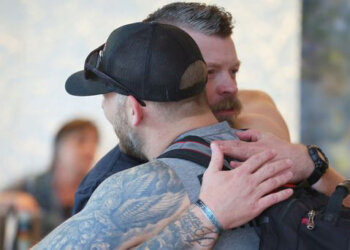 Combat veterans who served together reunite at an Operation Resiliency retreat. Courtesy photo