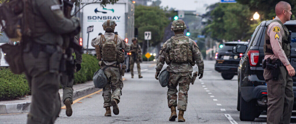 california national guard deployment los angeles