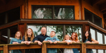 Marine Reserve Sgt. Maj. Ted Painter pictured with his family in Florida.