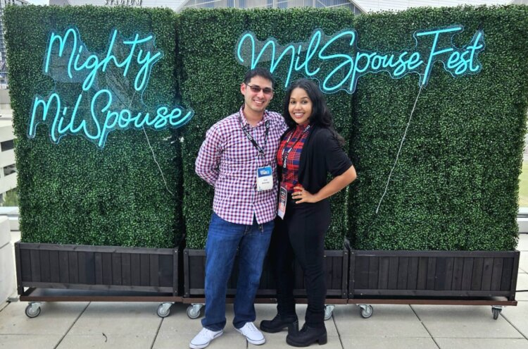 Jasmine Then, pictured with her husband Sgt. Erick Alvarenga, received career support from Hire Heroes USA.