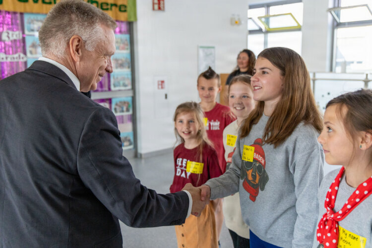 DOWEA Director Paul Craft joins senior War Department leaders on a visit to the Kaiserslautern Military Community. Photo by Colin Cruickshank