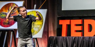 Grayson Rhea at TEDx Charleston. Photography credit: Valerie and Ed Photography.