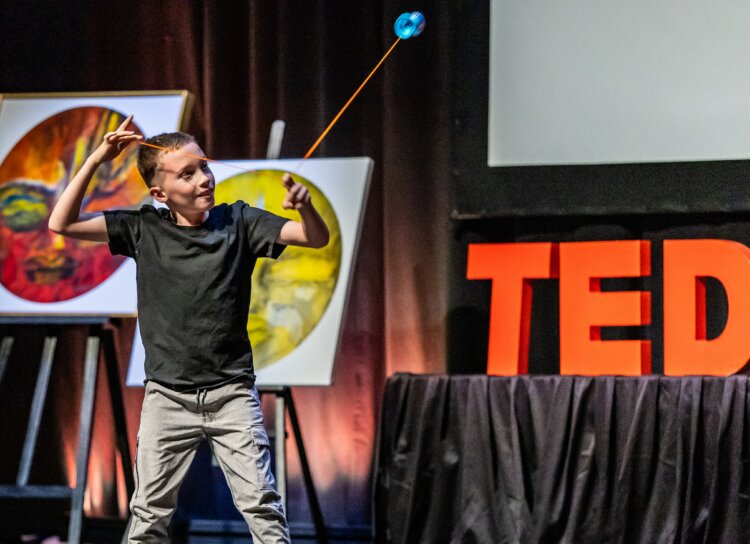 Grayson Rhea at TEDx Charleston. Photography credit: Valerie and Ed Photography.