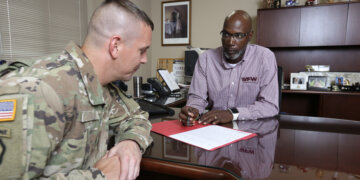 Ron Cherry with a veteran. Courtesy photo.
