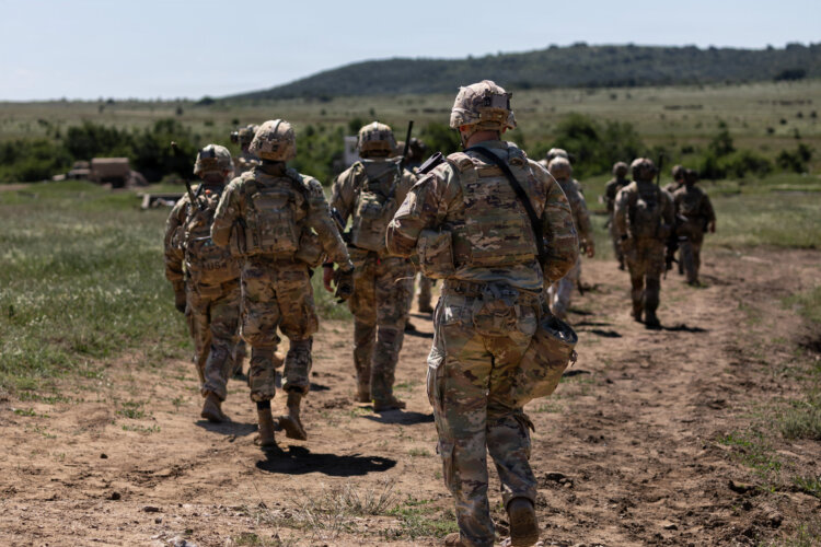 Soldiers participate in a live fire exercise in Bulgaria in May 2026. Photo by Sgt. Alexandria Romanack.